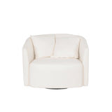 Ruby White Sherpa Swivel Accent Sherpa