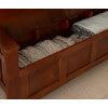 Shayla Walnut Storage Bench Split Seat