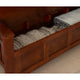 Shayla Walnut Storage Bench Split Seat