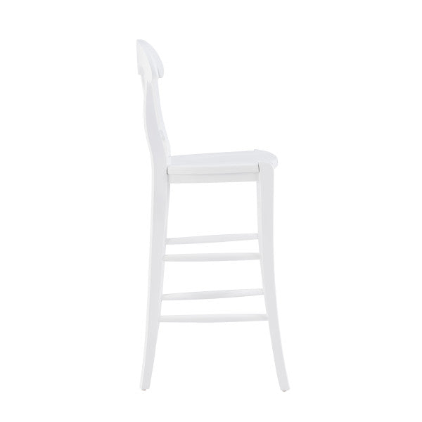 Valley White Counter Stools With Wood Seat (Set of 2)
