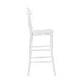 Valley White Counter Stools With Wood Seat (Set of 2)