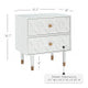 Geo 2-Drawer Texture Nightstand