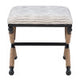 Campaign Striped Accent Stool