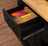 Pennfield Black Kitchen Island