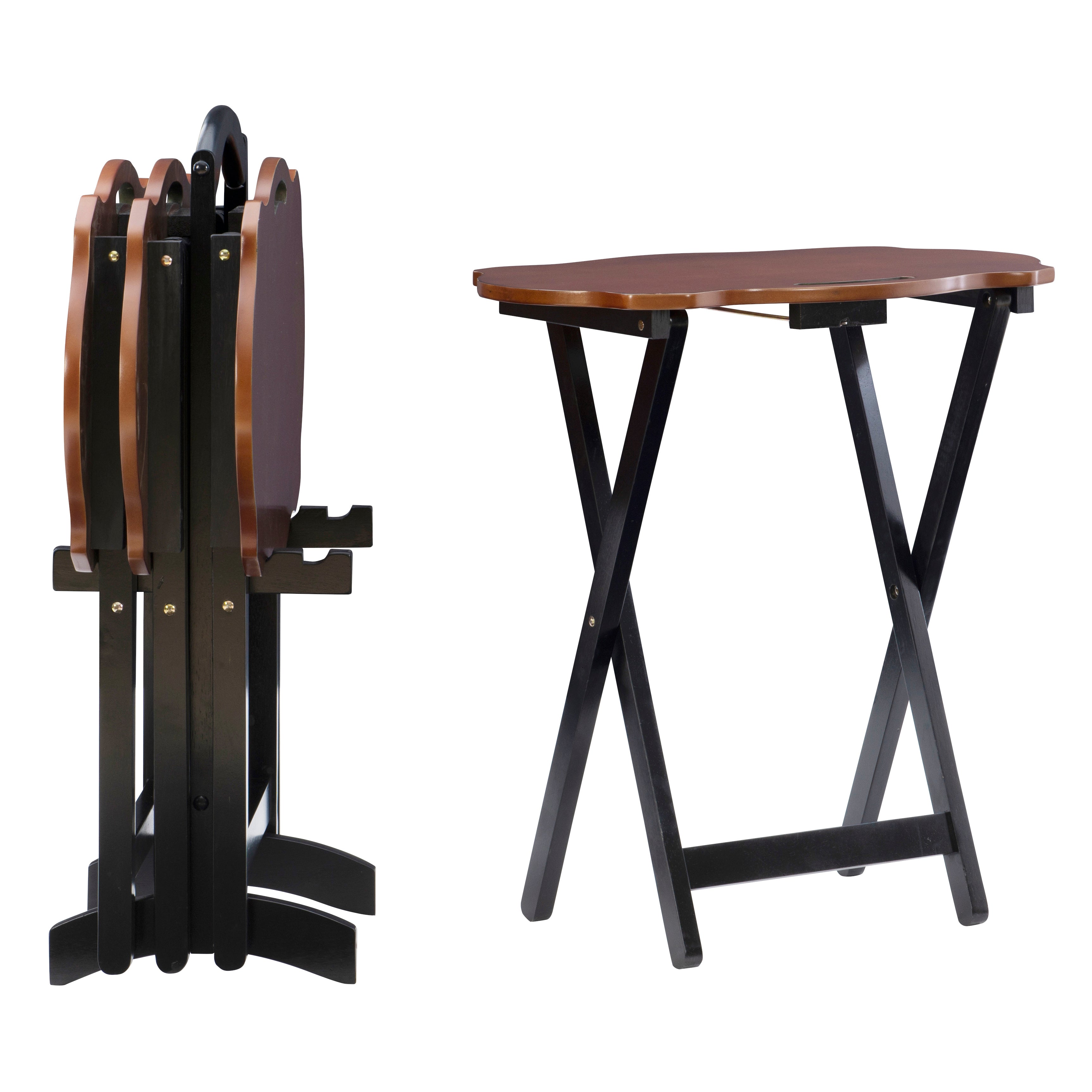 Linon Home Decor Serpentine Tray Table