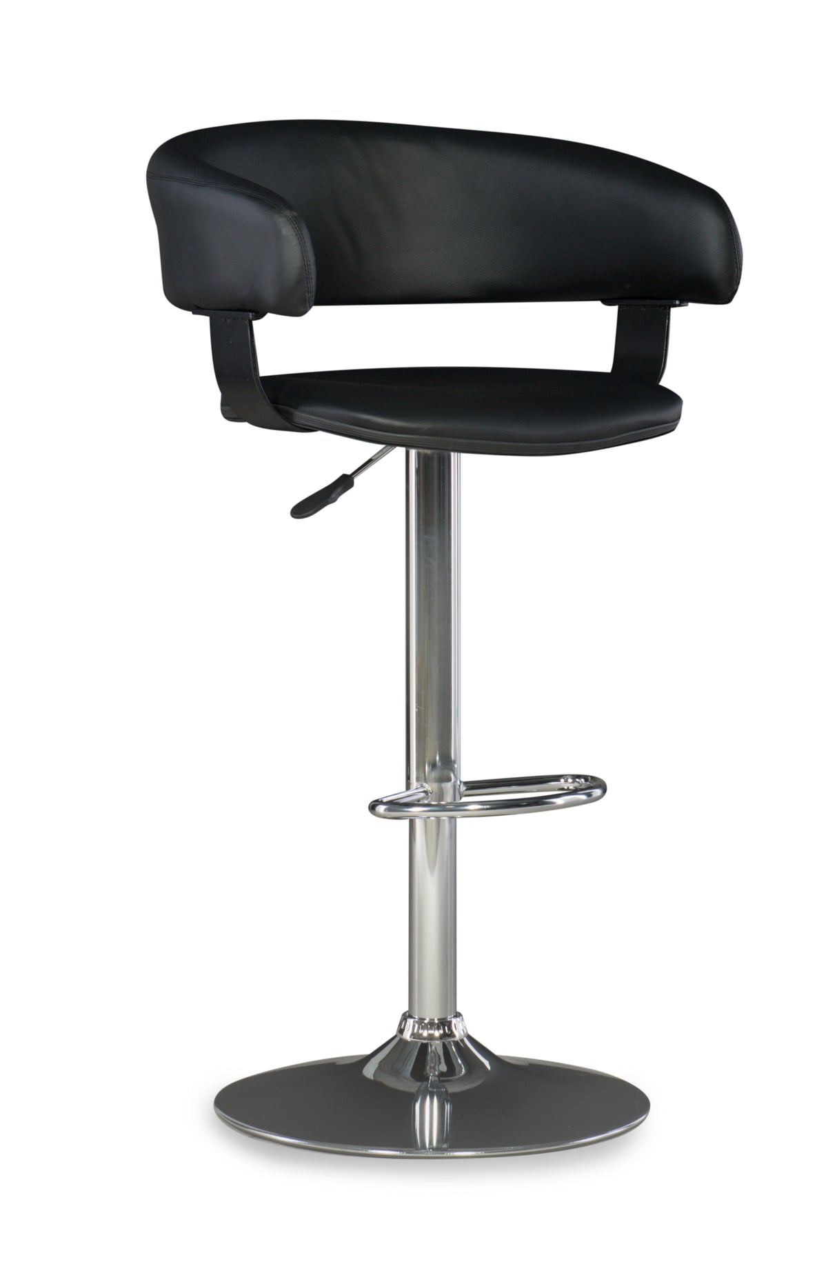 Devan Faux Leather Barrel Bar Stool