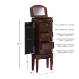 Joelle Espresso Jewelry Armoire