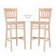 Minetta Bar Stools Unfinished (Set of 2)