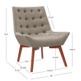 Ventura Dolphin Gray Tufted Chair
