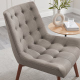 Ventura Dolphin Gray Tufted Chair