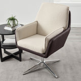 Maddie Black Gray Swivel Accent Chair