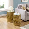 Gia Gold Nested Set of 2 Tables With Mirror