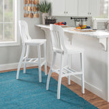 Norman White Bar Stools (Set of 2)