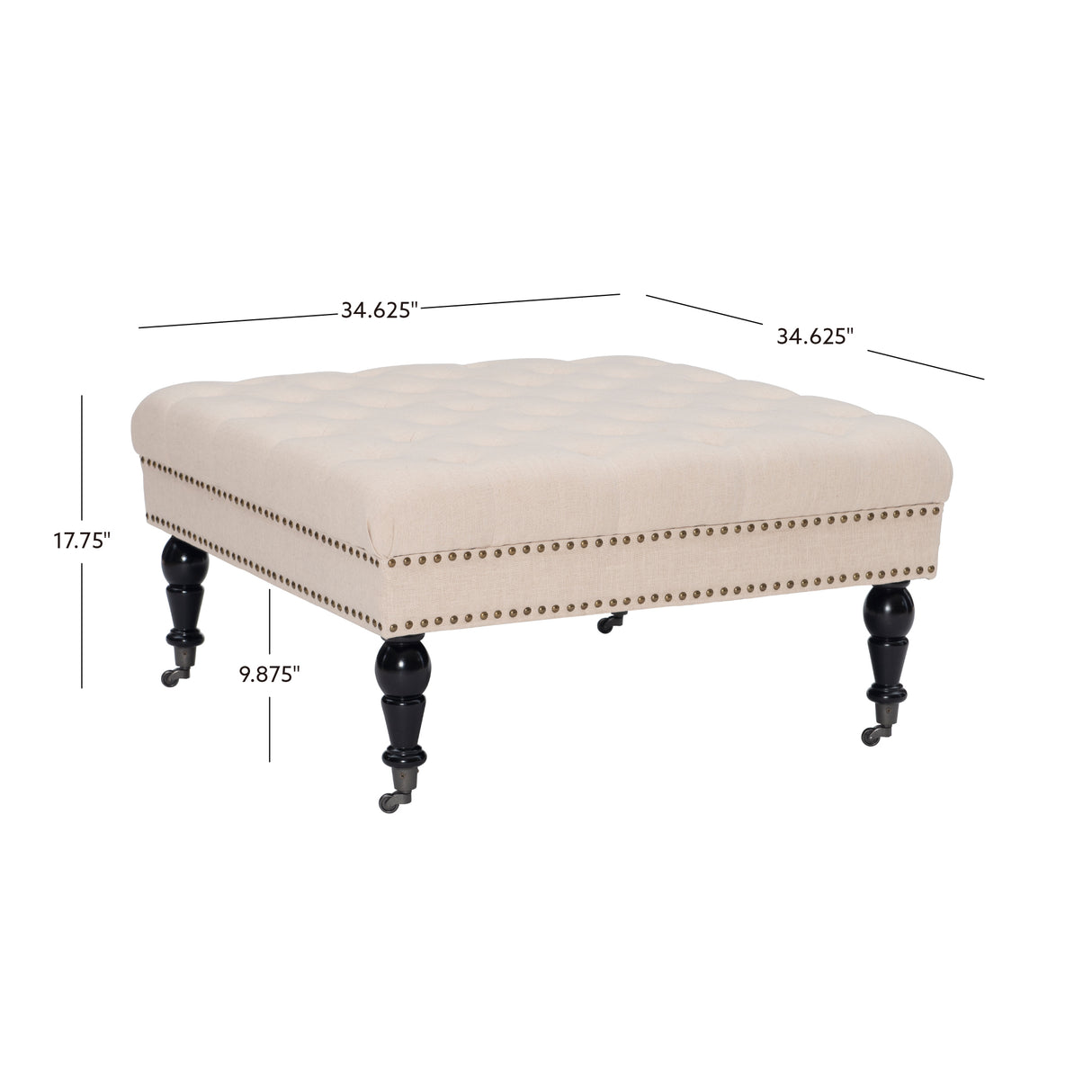 Isabelle Square Tufted Ottoman