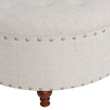 Bella Natural Round Storage Ottoman