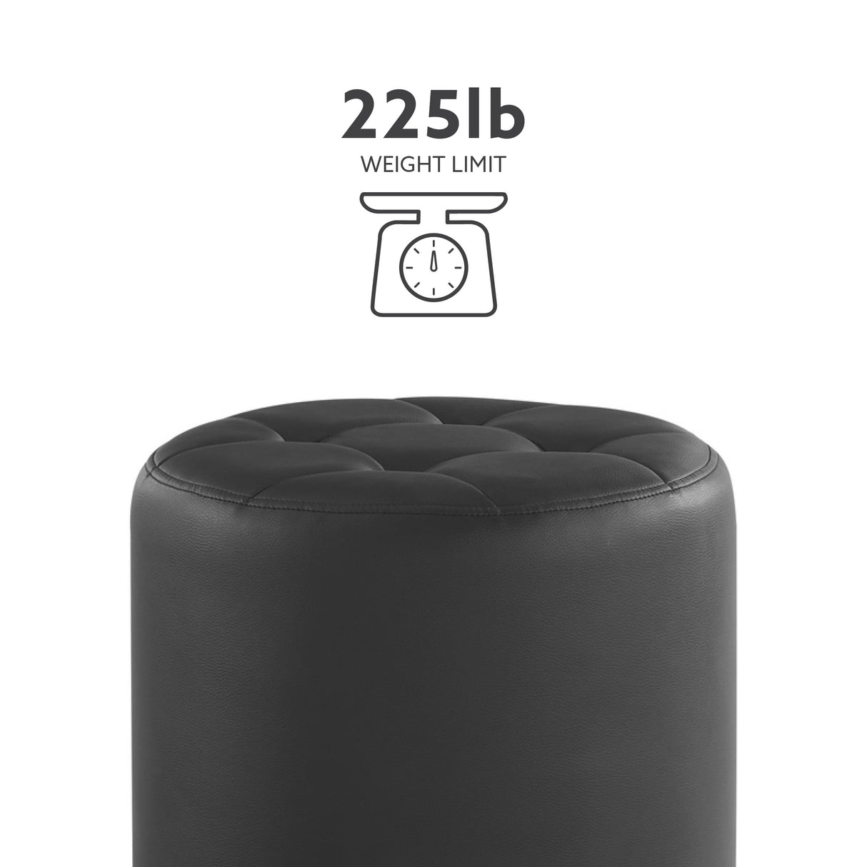 Saylor Black Swivel Ottoman