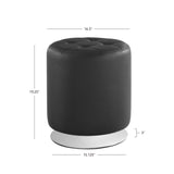 Saylor Black Swivel Ottoman