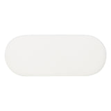 Lisa White Sherpa Oblong Ottoman