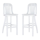 Norman White Bar Stools (Set of 2)