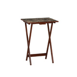 Talia Tray Table Set With Faux Marble