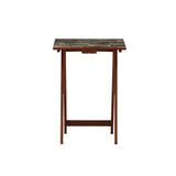 Talia Tray Table Set With Faux Marble
