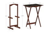 Talia Tray Table Set With Faux Marble