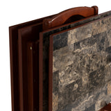 Talia Tray Table Set With Faux Marble