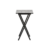 Talia Tray Table Set With Faux Marble