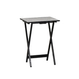 Talia Tray Table Set With Faux Marble