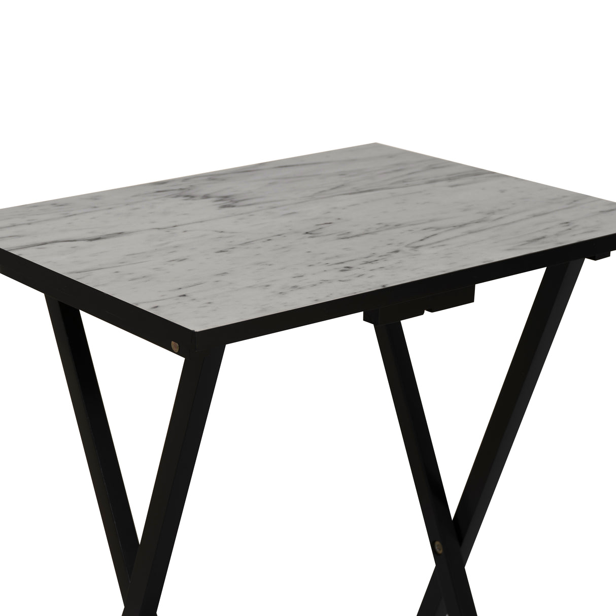 Talia Tray Table Set With Faux Marble