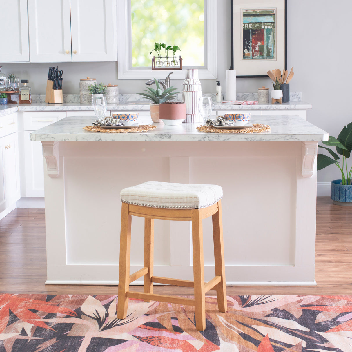 Claridge Linen Stool