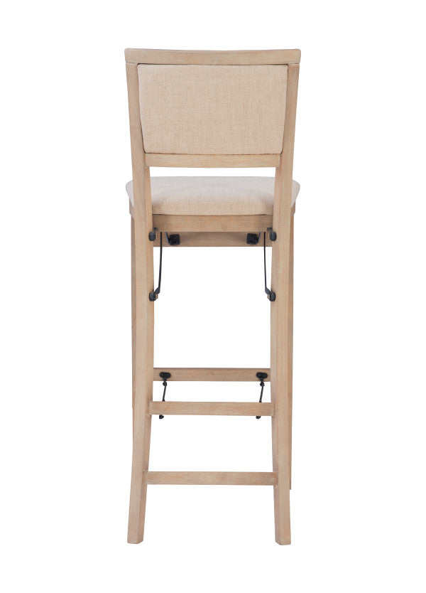 Keira Gray wash Padded Back Folding Bar Stool