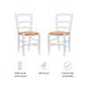 Venezia White Rush Seat Dining Chair (Set of 2)