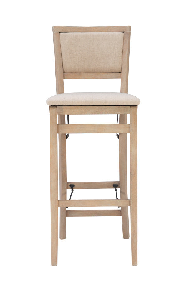 Keira Gray wash Padded Back Folding Bar Stool