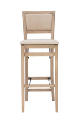 Keira Gray wash Padded Back Folding Bar Stool