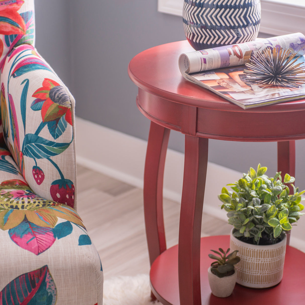Rainbow Round Side Table