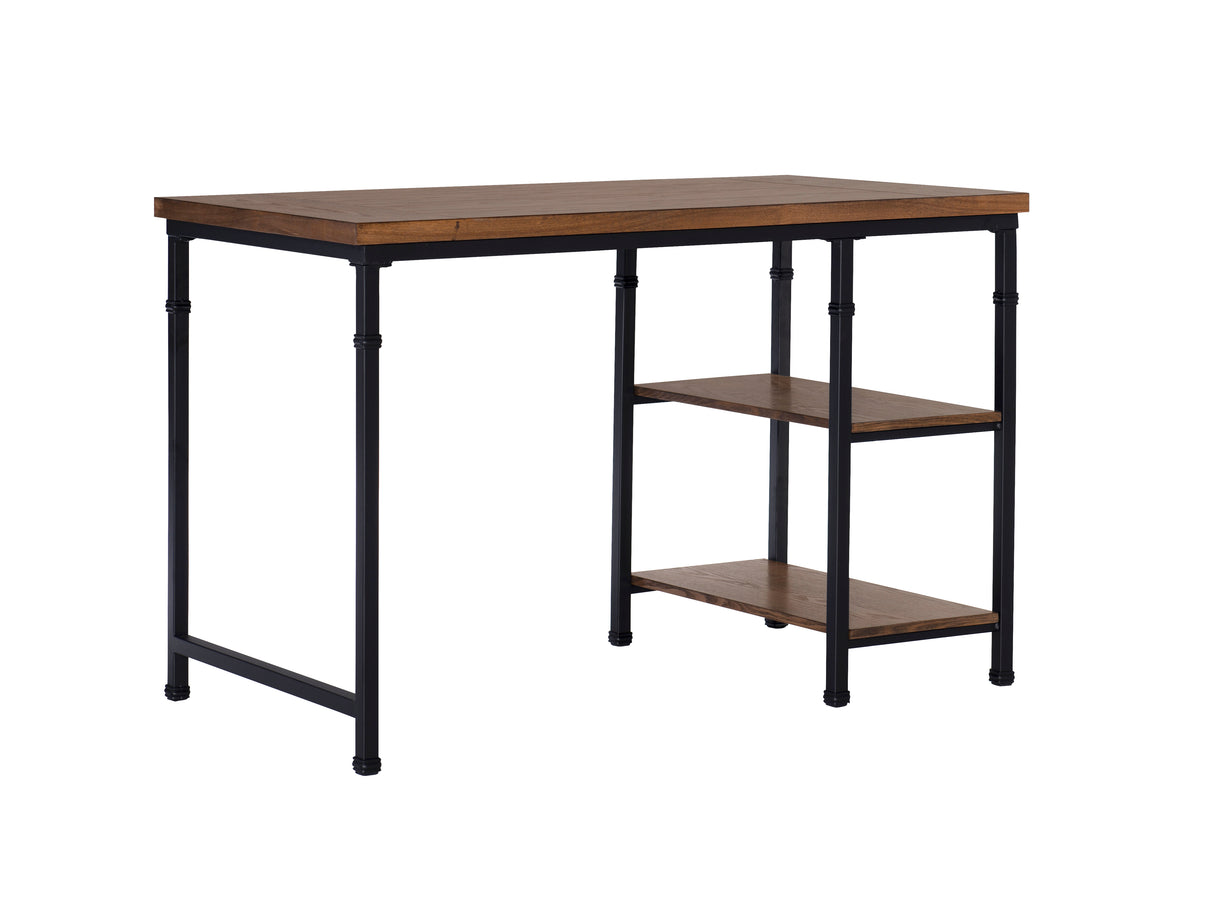 Austin Ash Veneer Desk With Two Shelves