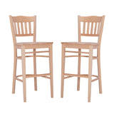 Minetta Bar Stools Unfinished (Set of 2)
