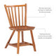 Leeville Med Oak Wood Side Chair (Set of 2)