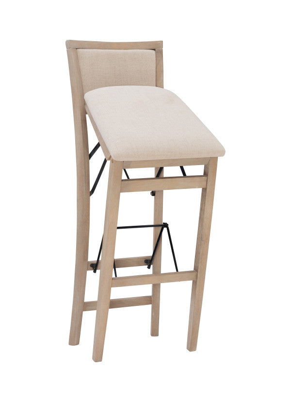 Keira Gray wash Padded Back Folding Bar Stool