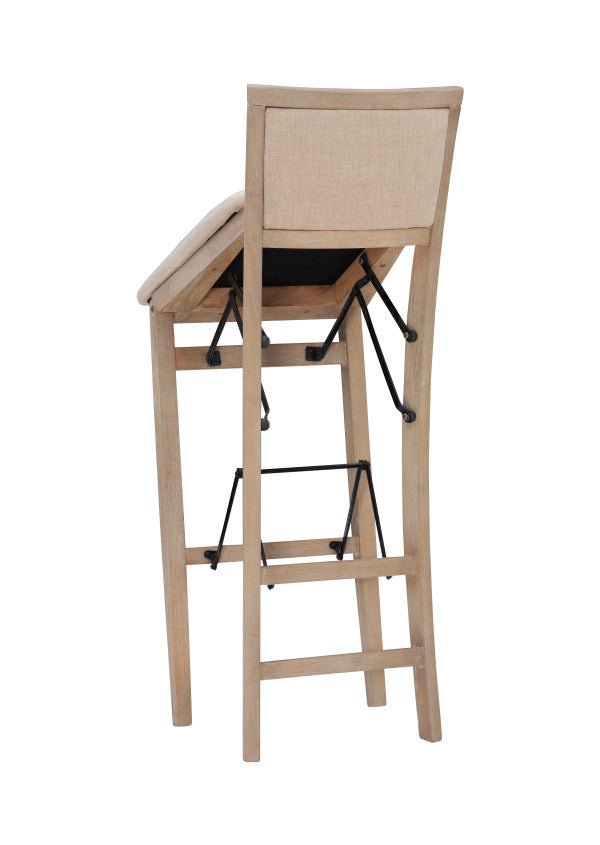 Keira Gray wash Padded Back Folding Bar Stool