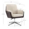 Maddie Black Gray Swivel Accent Chair