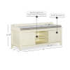 Shirley Antique White Storage Bench