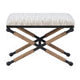 Campaign Striped Accent Stool