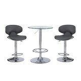 Beldon Black 3PC Faux Leather Faux Leatherb Set