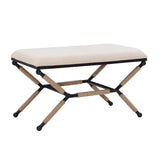 Campaign Linen Accent Bench