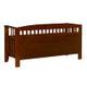 Shayla Walnut Storage Bench Split Seat