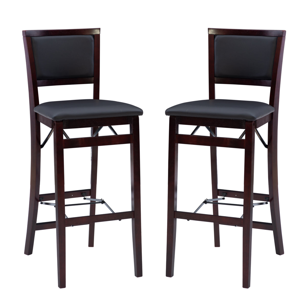 Keira Gray Wash Padded Back Folding Bar Stool