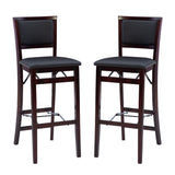 Keira Gray Wash Padded Back Folding Bar Stool