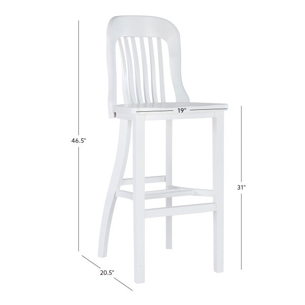Norman White Bar Stools (Set of 2)